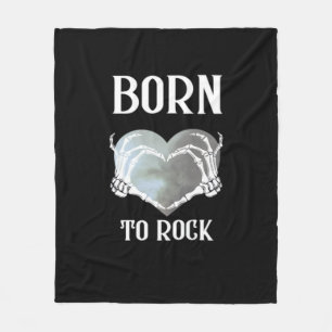 Couverture Polaire Skeleton Mains Grey Heart Graphic Pour Classique