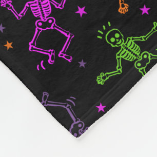 Couverture Polaire Skeletons de danse d'Halloween