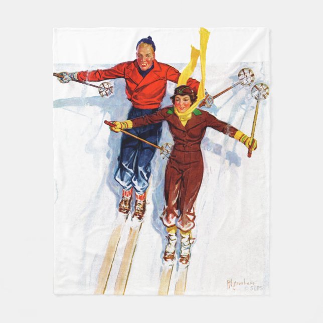 Couverture Polaire Ski alpin de couples (Devant)