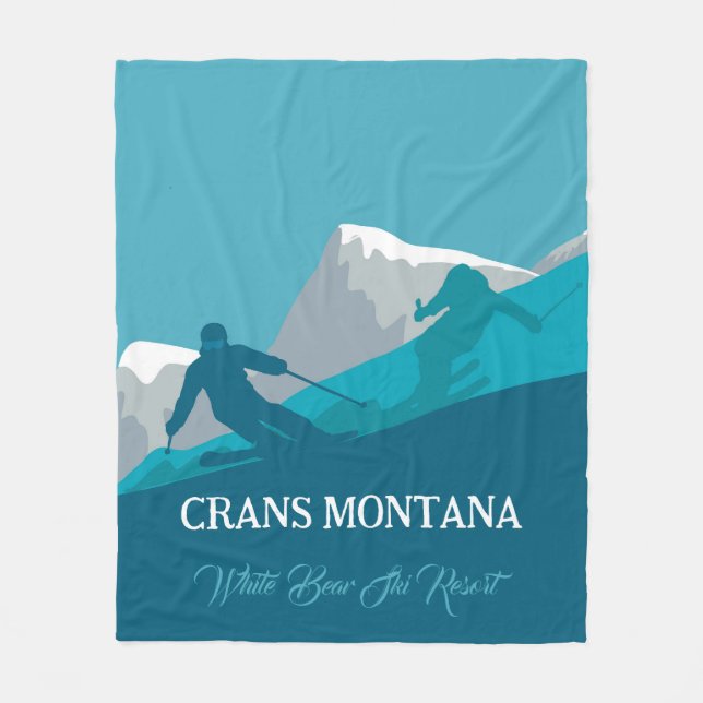 Couverture Polaire Ski alpin Montana Personnalisé (Devant)