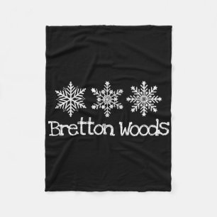 Couverture Polaire Ski de Bretton Woods Ski Snowflakes Snowboar