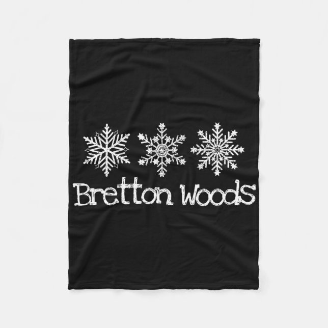 Couverture Polaire Ski de Bretton Woods Ski Snowflakes Snowboar (Devant)