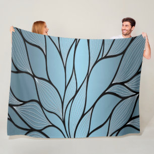 Couverture Polaire Sky Blue Hues Creative Leave Motif