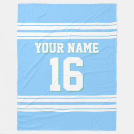 Couverture Polaire Sky Blue White Sports Jersey