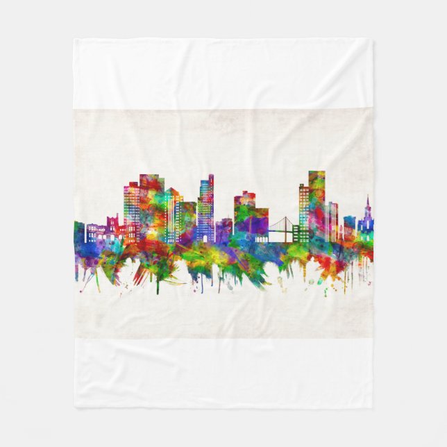 Couverture Polaire Skyline Toledo Ohio (Devant)