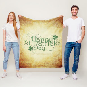 Couverture Polaire SlipperyJoe's Happy St. Patrick's Day holiday Iris