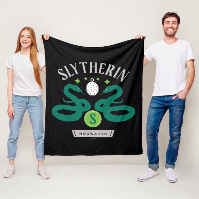 Couverture Polaire SLYTHERIN™ Double Serpent Pendentif Graphique de l (En situation)