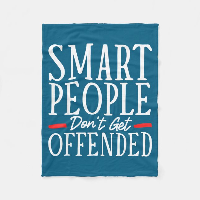 Couverture Polaire Smart People Don't Get Offended  (Devant)