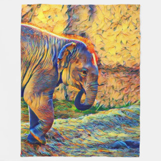 Couverture Polaire smartmix animal - éléphant bébé