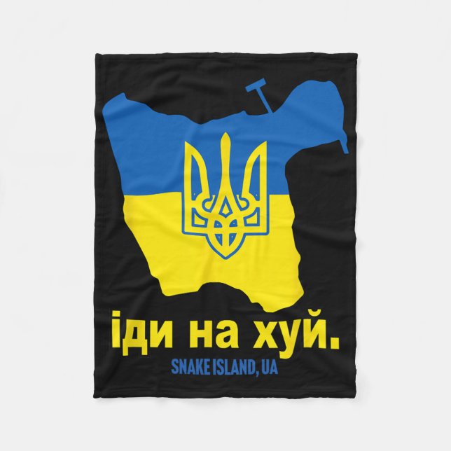 Couverture Polaire Snake Island Ukraine Go F Yourself Solidarity Pro  (Devant)