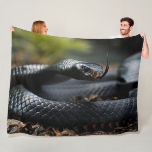 COUVERTURE POLAIRE SNAKE MAMBA NOIR