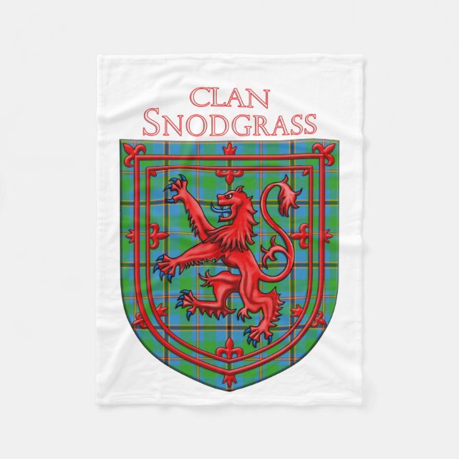 Couverture Polaire Snodgrass Tartan Scottish Plaid Lion Rampant (Devant)