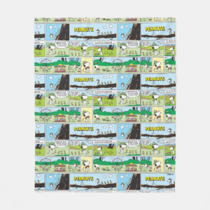Couverture Polaire Snoopy & Friends   Go Camping