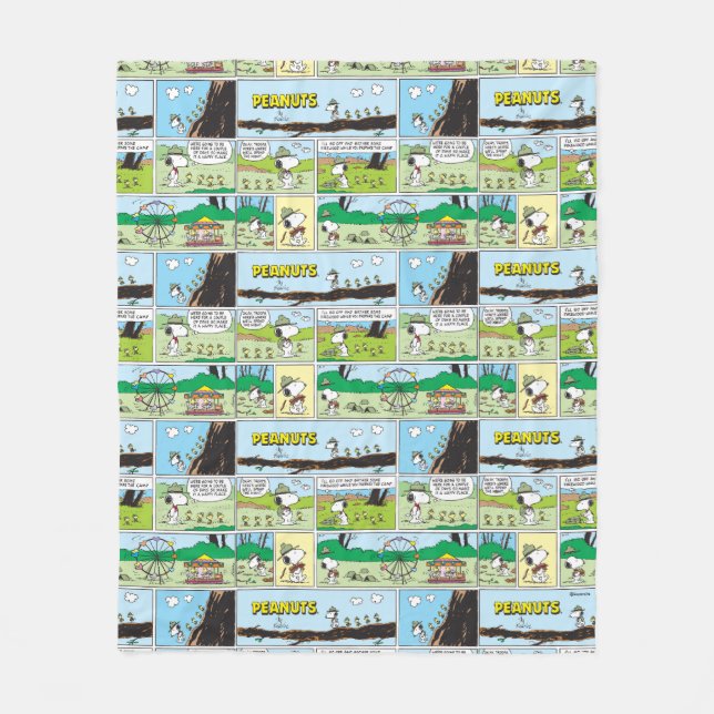 Couverture Polaire Snoopy & Friends | Go Camping (Devant)