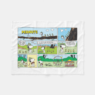 Couverture Polaire Snoopy & Friends Go Camping