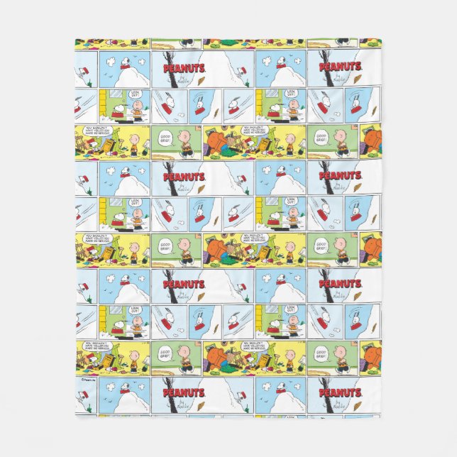 Couverture Polaire Snoopy Sled Riding Food Dish (Devant)