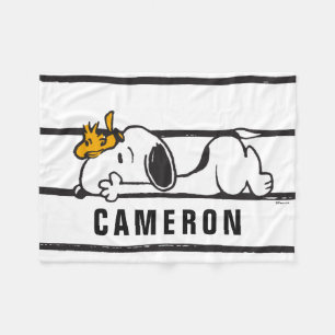 Couverture Polaire Snoopy & Woodstock     Ajouter Votre Nom