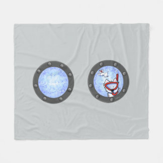 Couverture Polaire Snorkel Westie Portholes Fleece Blanket