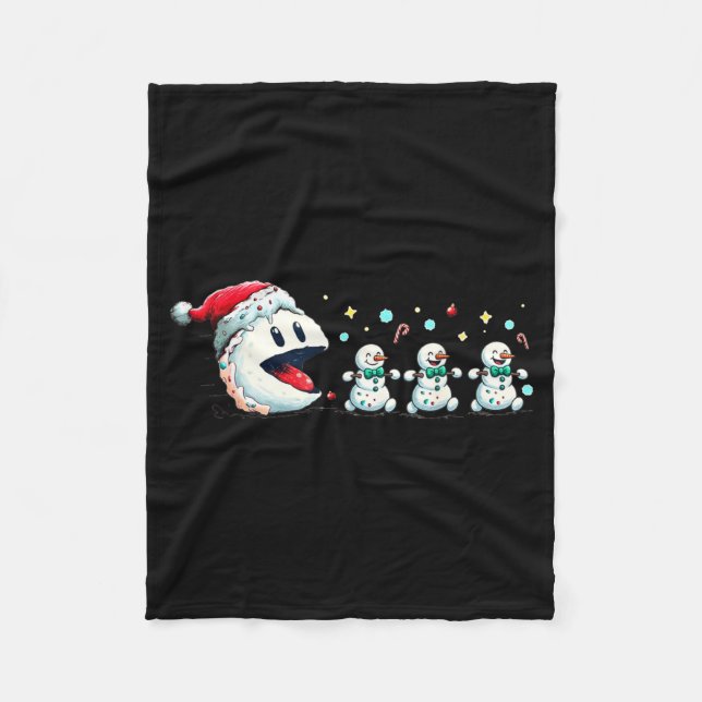 Couverture Polaire Snow Man Xmas Tee Snowman Gamer  (Devant)