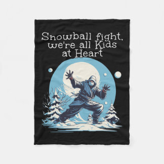 Couverture Polaire Snowball Sport D'Hiver Avec Ninjas Pour Snowballer