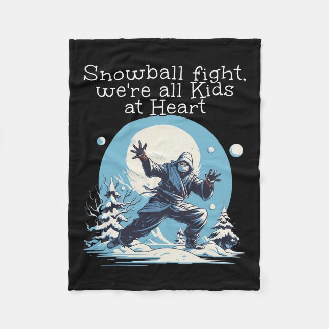 Couverture Polaire Snowball Sport D'Hiver Avec Ninjas Pour Snowballer (Devant)