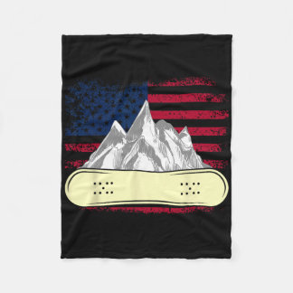 Couverture Polaire Snowboard Ski Snowboard Drapeau américain Snowbo