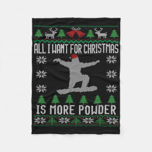 Couverture Polaire Snowboard Vilain Noël Snowboard Cadeau Snowboa