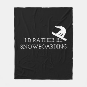 Couverture Polaire Snowboarding - Je préfère faire du snowboard