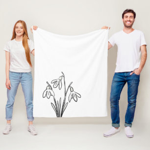Couverture Polaire Snowdrops Fleurs Janvier Anniversaire