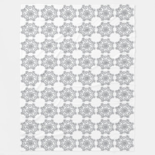 Couverture Polaire Snowflakes Diamond Blanche polaire