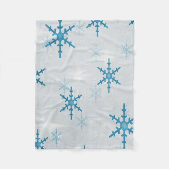 Couverture Polaire SnowflakesBling Noël (Devant)