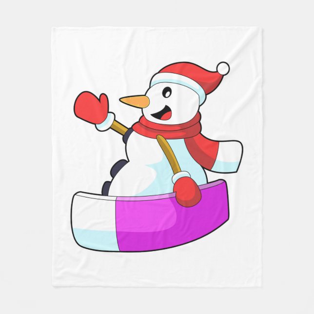 Couverture Polaire Snowman comme Snowboardeur avec Sonowboard.PNG (Devant)