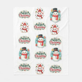 Couverture Polaire Snowman et Snow