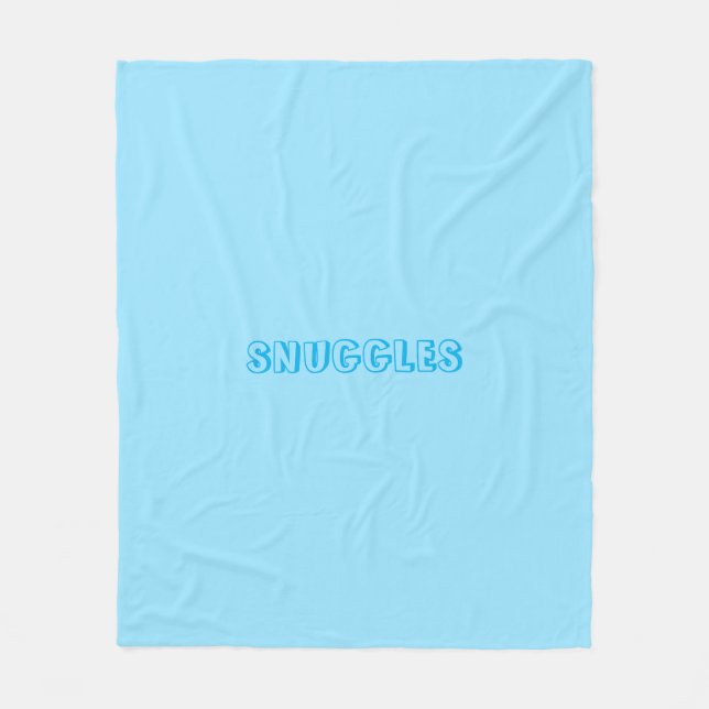 Couverture Polaire "Snuggings" bleu clair (Devant)
