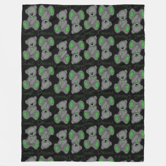 Couverture Polaire Snuggle Sweet Dreams Teddy-émeraude vert (Devant)