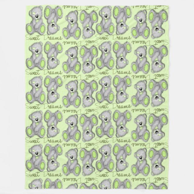 Couverture Polaire Snuggle Sweet Dreams Teddy-peridot (Devant)