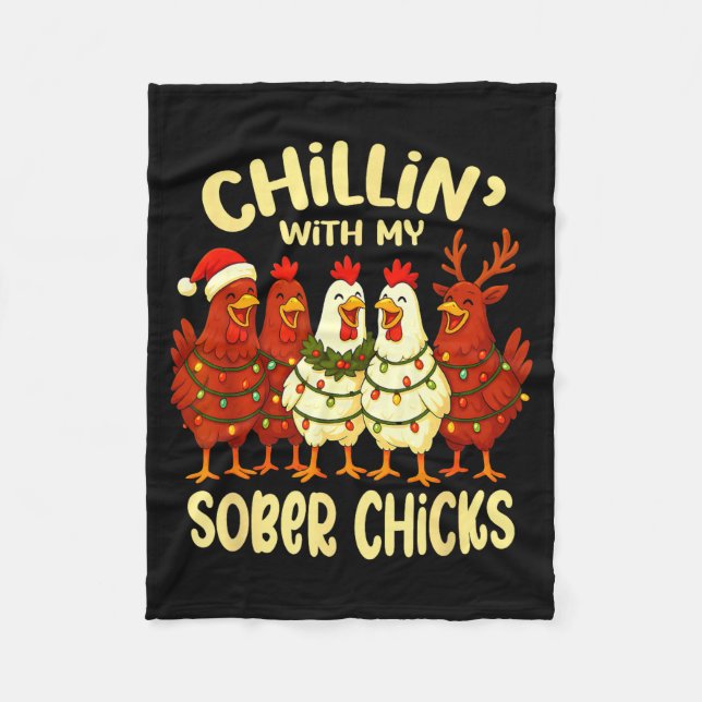 Couverture Polaire Sobriety Anniversary Recovery Funny Sober Chicks  (Devant)