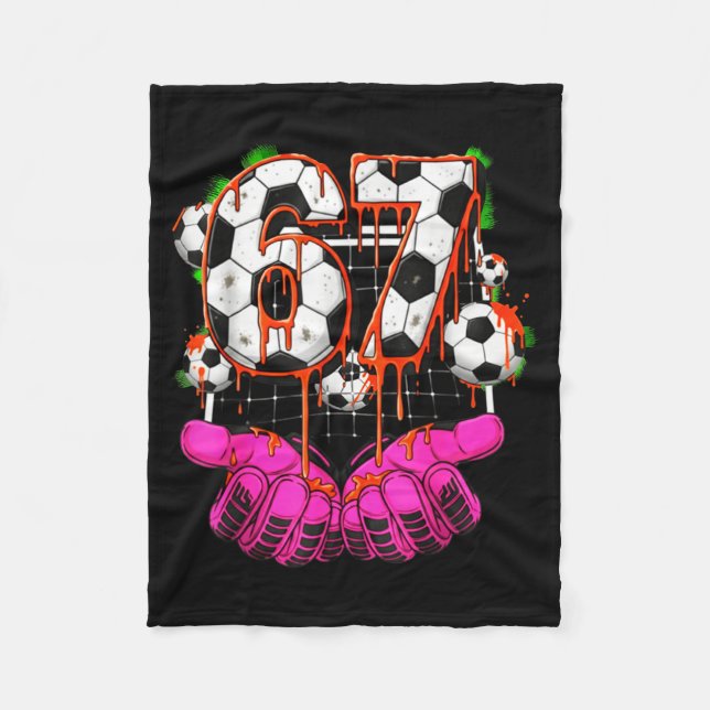 Couverture Polaire Soccer 67 Six Seven Funny Gen Alpha Meme Drip Boys (Devant)
