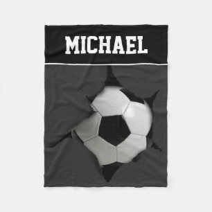 Couverture Polaire Soccer Personnalisable Joueur Ball Nom Sports