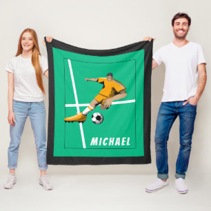 Couverture Polaire Soccer Thème Joueur Illustration Sports Équipe Ver