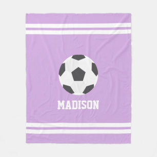 Couverture Polaire Soccer Thème Personnalisé Enfants