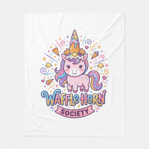 Couverture Polaire Société de Corne de Gaufre de Licorne Prêt à Impri