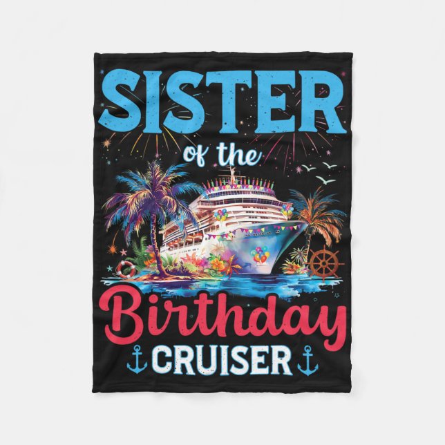 Couverture Polaire Soeur De L'Anniversaire Cruiser Funny Cruise Birth (Devant)
