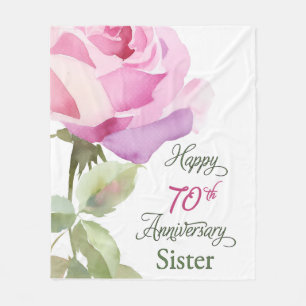 Couverture Polaire Soeur jubilé 70e anniversaire Nun Rose rose pâle