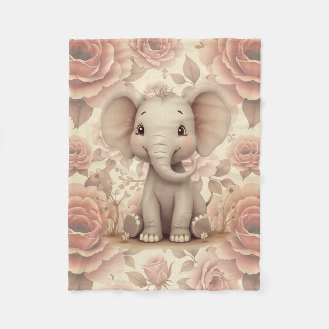 Couverture Polaire Soft Pastel Floral (Devant)