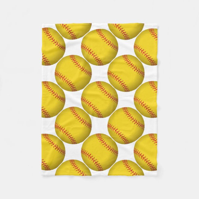 Couverture Polaire Softball jaune (Devant)