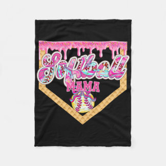 Couverture Polaire Softball Mama Drip Softball Ice Cream Drip Softbal