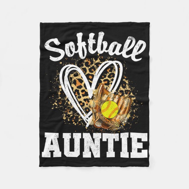 Couverture Polaire Softll Auntie Leopard Heart Matching Family  (Devant)