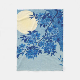 Couverture Polaire Soirée Lune Arbre Bleu Lune