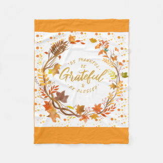 Couverture Polaire « SoisReconnaissantSoisGratis&SoisBéni »-FaithHome